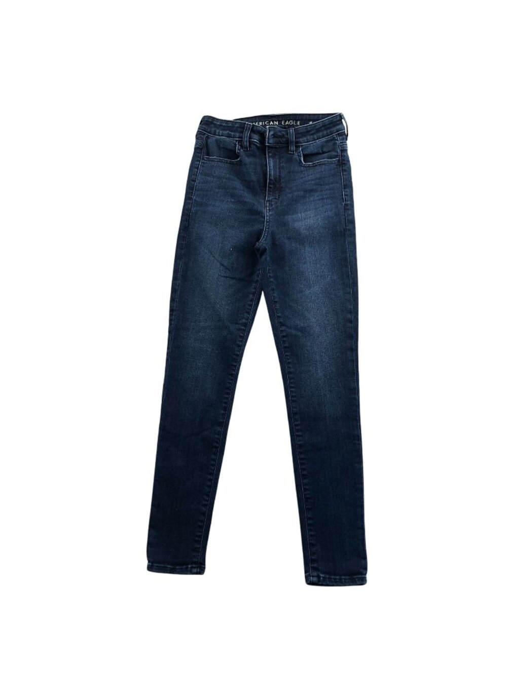 American Eagle Womens Jeans Blue Dark Denim Stretch Skinny Ankle Casual Size 4
